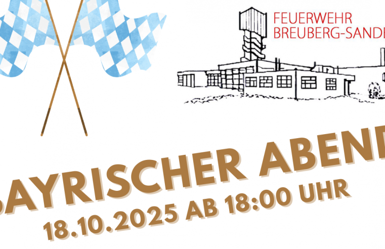 Einladung zum Bayrischen Abend 18.10.2025